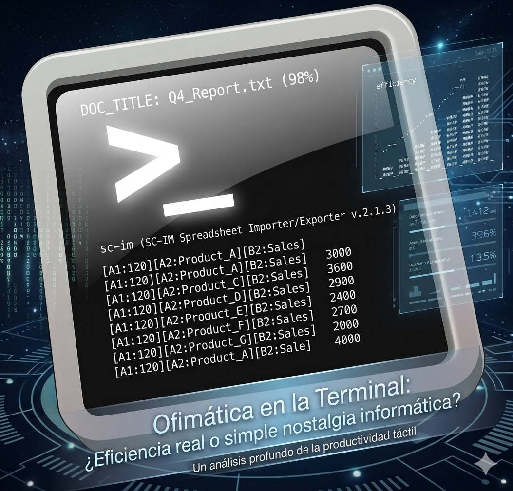 Ofimática en la Terminal: ¿Eficiencia real o simple nostalgia informática?