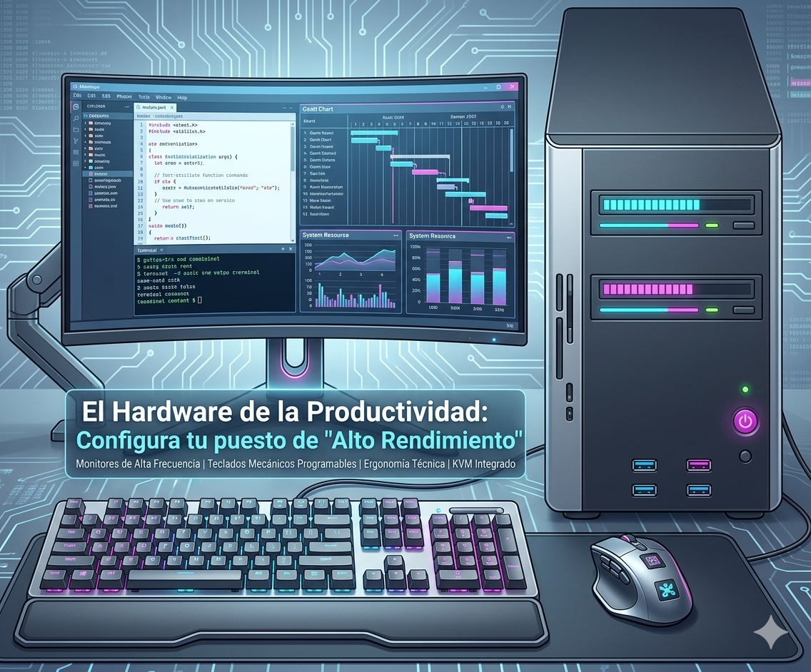 El Hardware de la Productividad: Configura tu puesto de "Alto Rendimiento"