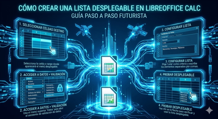 Cómo crear una lista desplegable en LibreOffice Calc