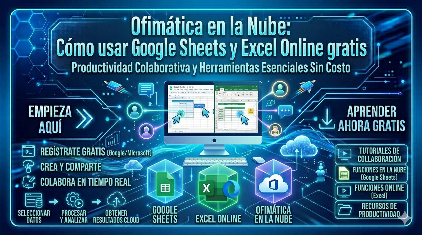 Ofimática en la nube: Cómo usar Google Sheets y Excel Online gratis