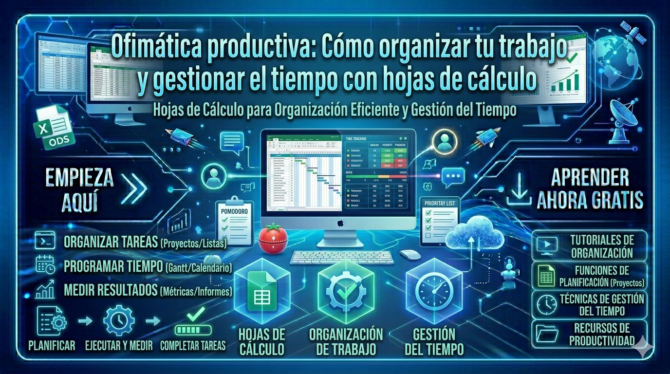 Ofimática productiva: Cómo organizar tu trabajo y gestionar el tiempo con hojas de cálculo