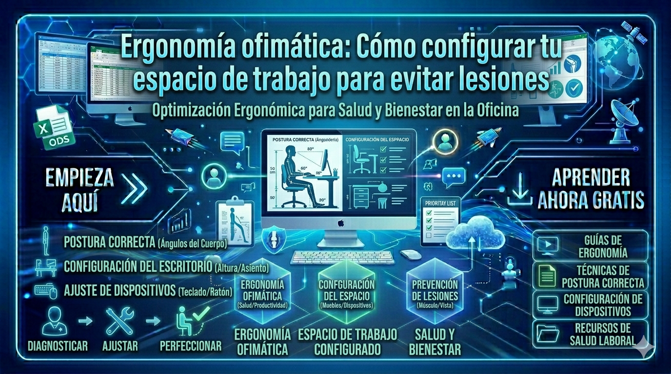 Ergonomía ofimática: Cómo configurar tu espacio de trabajo para evitar lesiones
