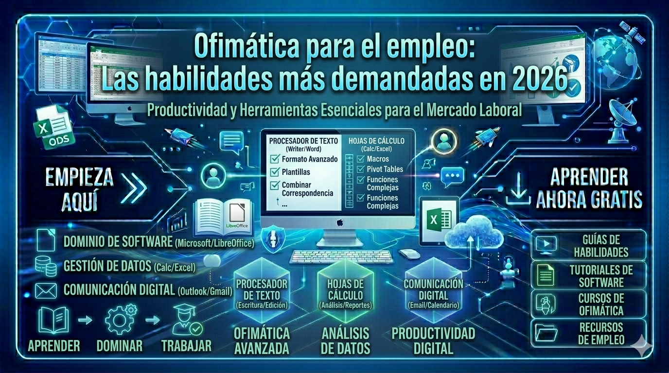 Ofimática para el empleo: Las habilidades más demandadas en 2026