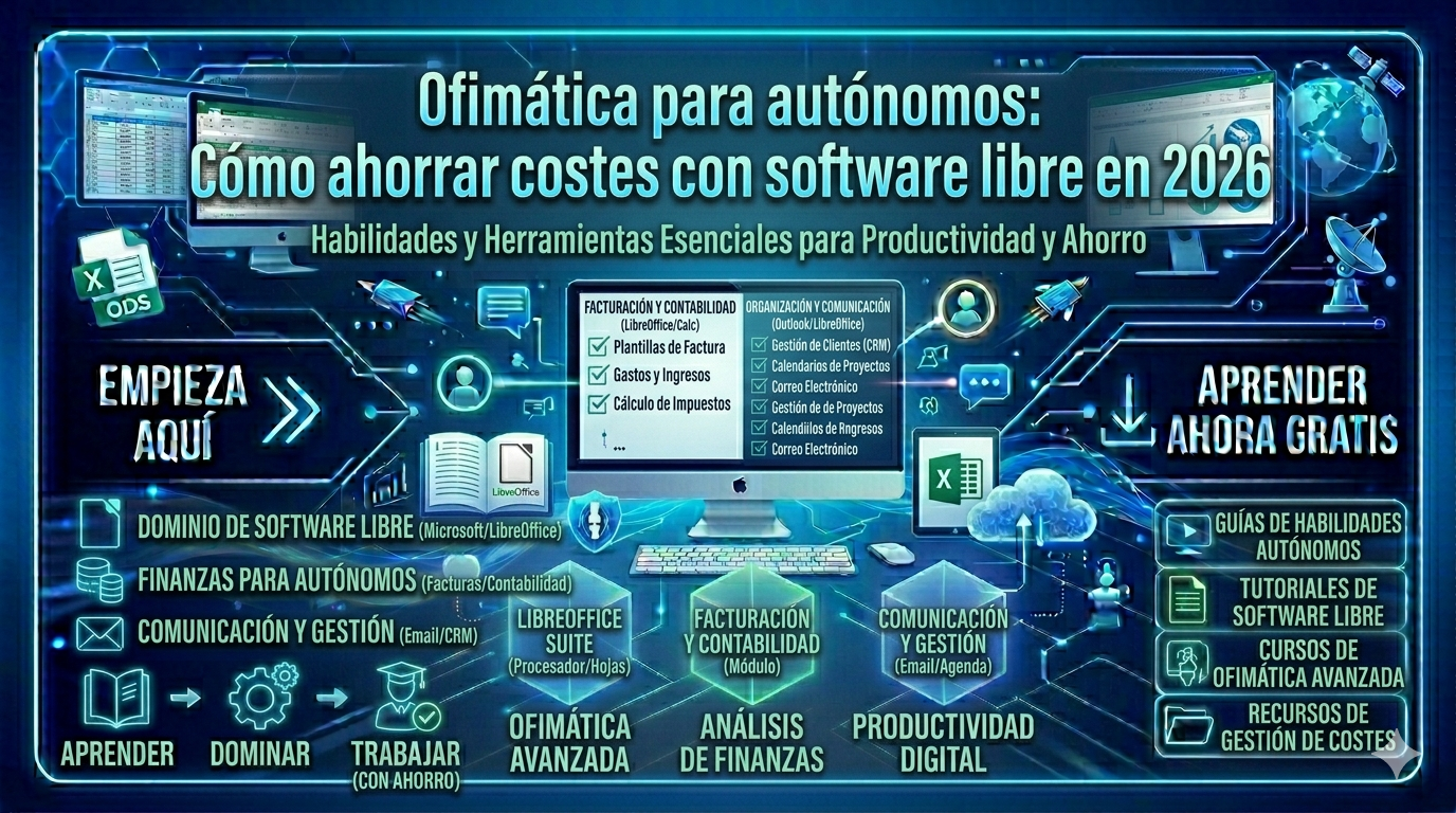 Ofimática para autónomos: Cómo ahorrar costes con software libre en 2026