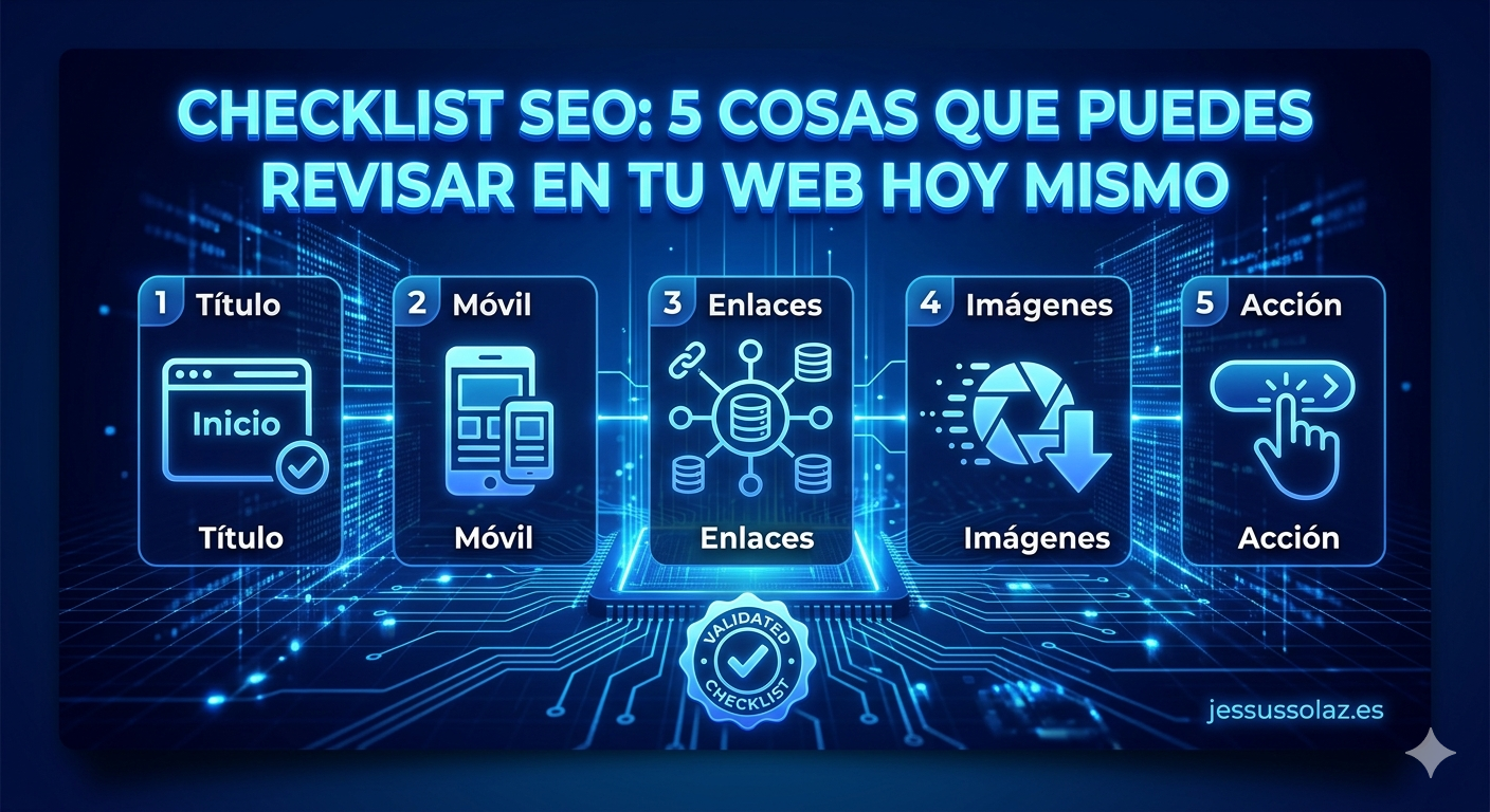 Checklist SEO: 5 cosas que puedes revisar en tu web hoy mismo (en menos de 10 minutos)