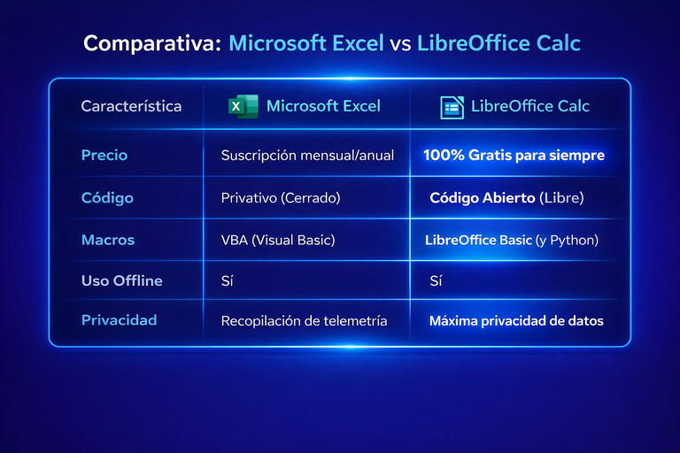Imagen 3 del artículo: LibreOffice Calc vs. Excel: ¿Cuál es mejor en 2026?