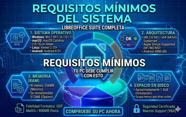 Imagen del artículo: Requisitos de LibreOffice y suite completa