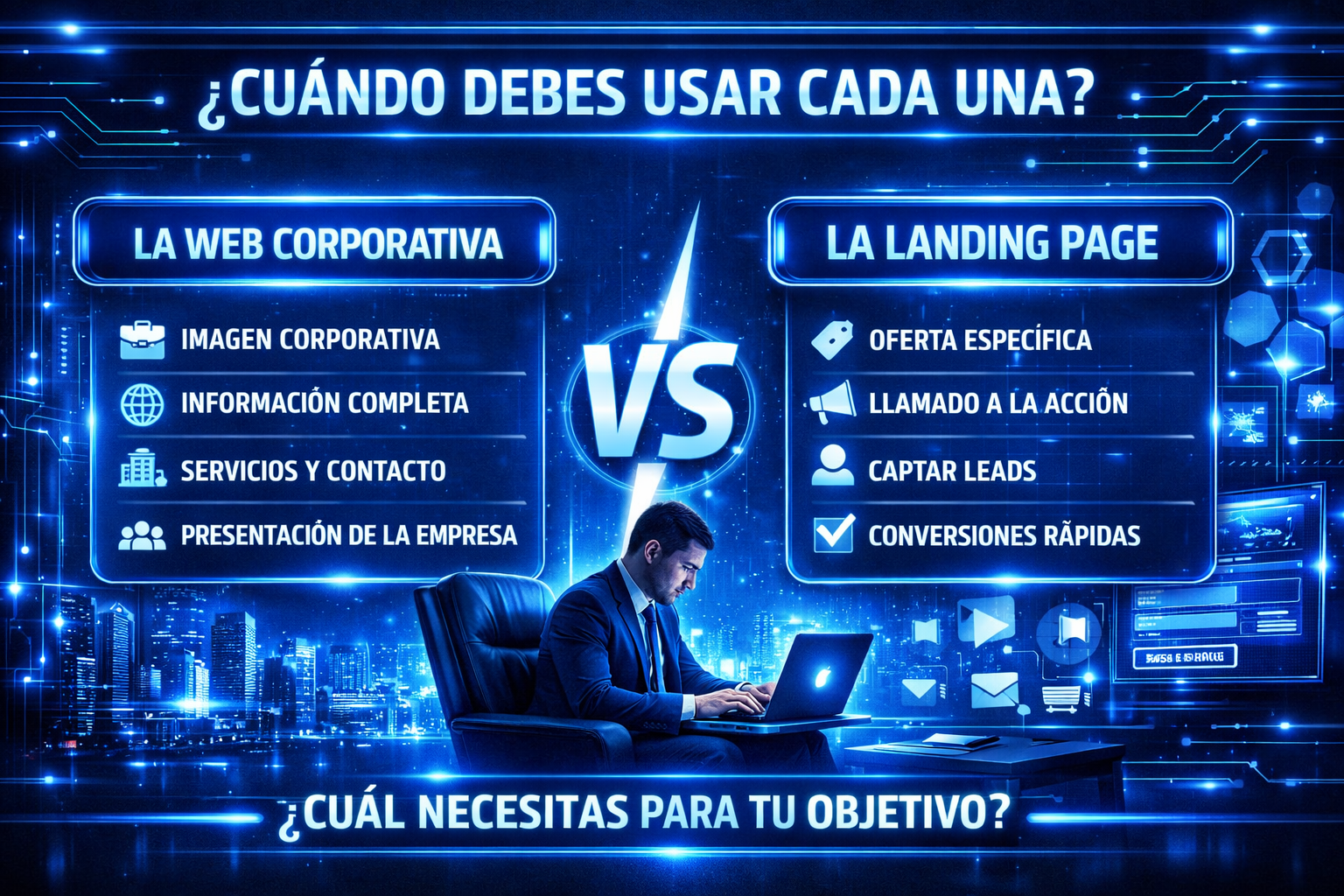 Imagen 3 del artículo: Web corporativa vs. Landing Page: La diferencia entre informar a tu cliente y cerrarlo en una habitación a solas